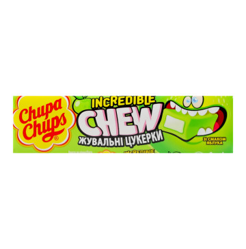 Цукерки жувальні зі смаком яблука Incredible chew Chupa Chups м/у 45г