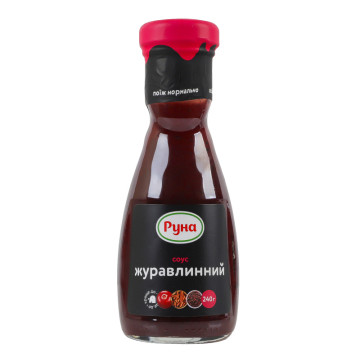 Соус пастеризований Журавлинний Руна c/пл 240г Соус пастеризований Журавлинний Руна c/пл 240г