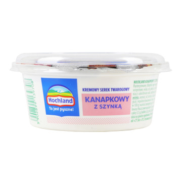 Крем-сир 58% канапковий з шинкою Hochland ст 130г