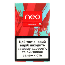 Виріб тютюновмісний для електричного нагрівання з фільтром Neo Ruby Boost 20шт Виріб тютюновмісний для електричного нагрівання з фільтром Neo Ruby Boost 20шт