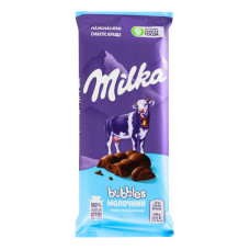 Шоколад молочний пористий Bubbles Milka м/у 80г