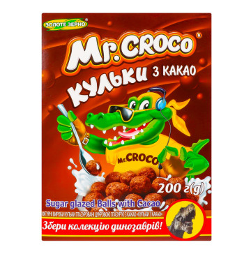 Сніданки сухі Кульки з какао Mr. Croco к/у 200г