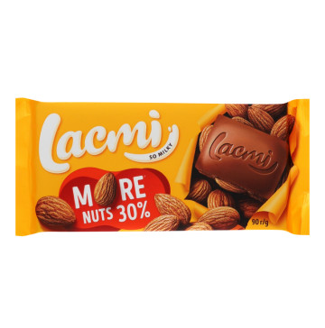 Шоколад молочний з цілим мигдалем Lacmi Roshen м/у 90г