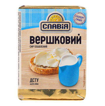 Сир плавлений 38% скибковий Вершковий Славія м/у 70г