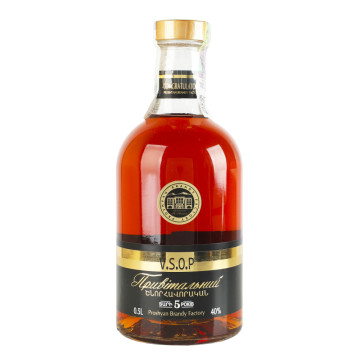 Бренді 0.5л 40% вірменський ординарний 5 років VSOP Привітальний PBF пл