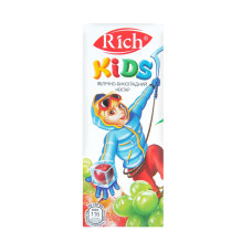 Нектар освітлений яблучно-виноградний Kids Rich т/п 200мл