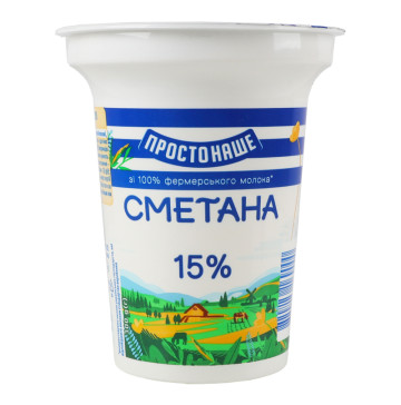 Сметана 15% Простонаше ст 300г