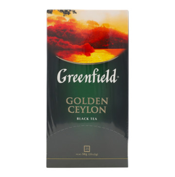 Чай чорний байховий дрібний Golden Ceylon Greenfield к/у 25х2г