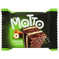 Вафлі з кремовою начинкою та фундуком Hazelnut&Cocoa My Motto м/у 34г