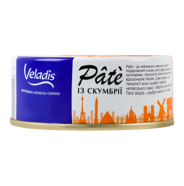 Пате із скумбрії пастеризоване Veladis з/б 100г