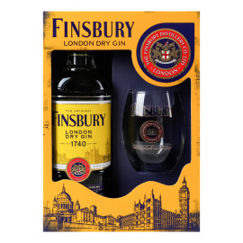 Набір Джин 0.7л 37.5% London Dry + 1 склянка Finsbury к/у