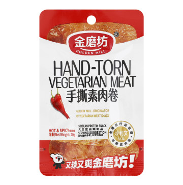 Снек з соєвого м’яса гострий Hot&Spicy Golden Mill м/у 20г