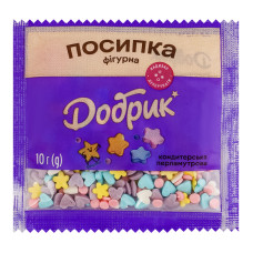 Посипка кондитерська фігурна перламутрова Добрик м/у 10г
