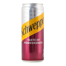 Напій безалкогольний сильногазований на ароматизаторах Смак граната Schweppes з/б 330мл Напій безалкогольний сильногазований на ароматизаторах Смак граната Schweppes з/б 330мл