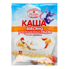 Каша миттєвого приготування Вівсяна з персиком+льон Козуб продукт м/у 40г