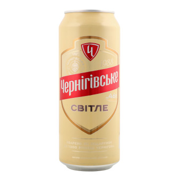 Пиво 0.5л 4.6% світле пастеризоване Чернігівське з/б