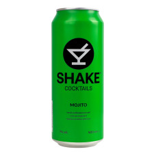 Напій слабоалкогольний 500мл 7% сильногазований Mojito Cocktails Shake з/б