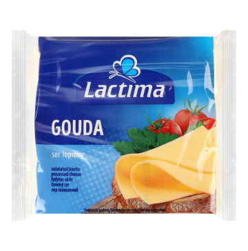 Сир плавлений 36.2% скибочки Gouda Lactima м/у 8х16.25г