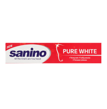 Паста зубна Відбілювальна Pure White Sanino 50мл
