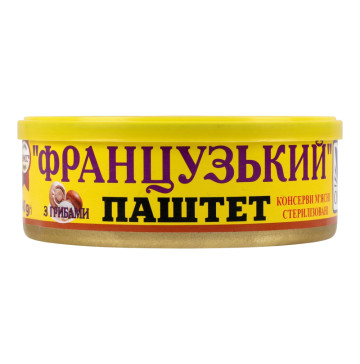 Паштет з грибами Французький Онисс з/б 240г