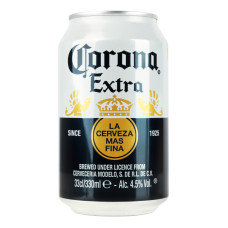 Пиво світле пастеризоване Corona Extra 4.5% з/б 330мл