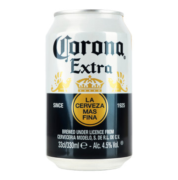 Пиво 330мл 4.5% світле пастеризоване Corona Extra з/б