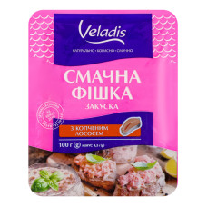 Закуска з копченим лососем Смачна фішка Veladis лоток 100г