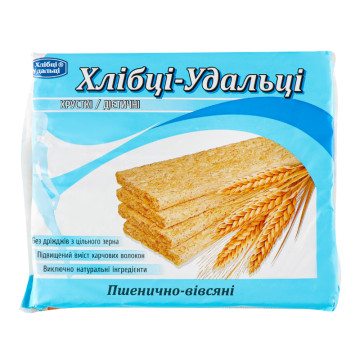 Хлібці хрусткі дієтичні Пшенично-вівсяні Хлібці-Удальці м/у 100г