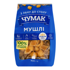 Вироби макаронні клас екстра група А Мушлі Чумак м/у 400г
