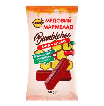 Мармелад медовий Мед-вишня Bumblebee Marbee м/у 50г