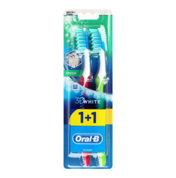 Щітка зубна Medium Fresh 3D White Oral-B 2шт