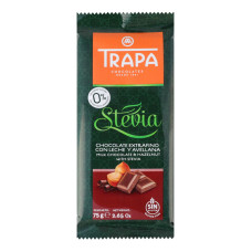Шоколад молочний з фундуком без цукру Stevia Trapa м/у 75г