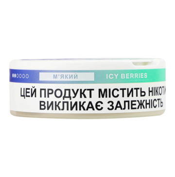 Подушечки нікотиновмісні безтютюнові Icy berries М'який Velo 15х0.42г