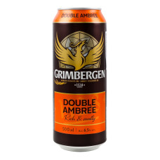 Пиво спеціальне 500мл 6.5% темне пастеризоване Rich&Malty Double Ambree Grimbergen з/б
