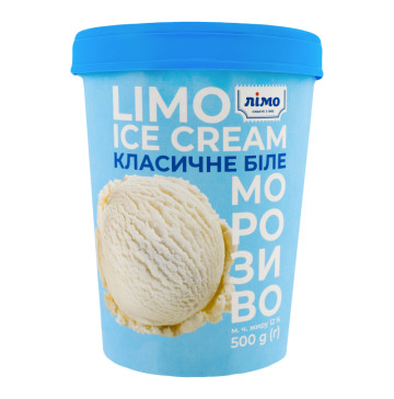 Морозиво 12% класичне біле Лімо відро 500г