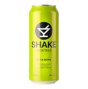 Напій слабоалкогольний 500мл 7% сильногазований Бора Бора Cocktails Shake з/б