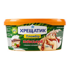 Морозиво пломбір зі смаком торту з фундуком та вершковим маслом Київський Хрещатик п/у 500г