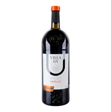 Вино 1.5л 9.5-14% червоне сухе Merlot Villa UA пл