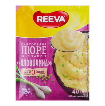 Пюре картопляне швидкого приготування Яловичина Reeva м/у 40г