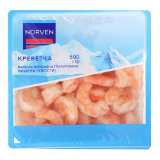 Креветка глазурована чищена 31/40 Norven в/м лоток 500г