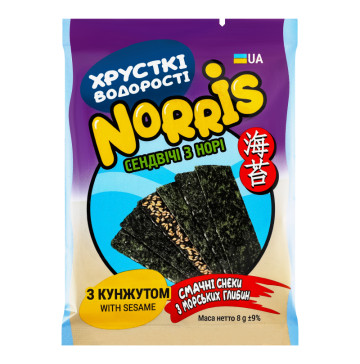 Сендвічі з норі з кунжутом Norris м/у 8г