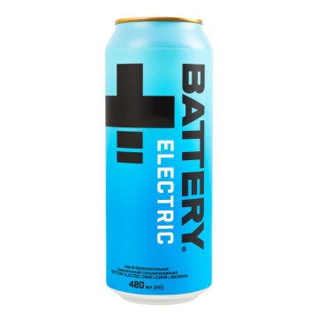 Напій енергетичний безалкогольний сильногазований Синя малина Electric Battery з/б 480мл