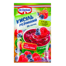 Кисіль зі смаком лісових ягід з шматочками фруктів Dr.Oetker м/у 31.5г