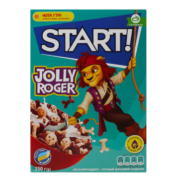 Сніданки сухі зернові Jolly roger Start! к/у 250г