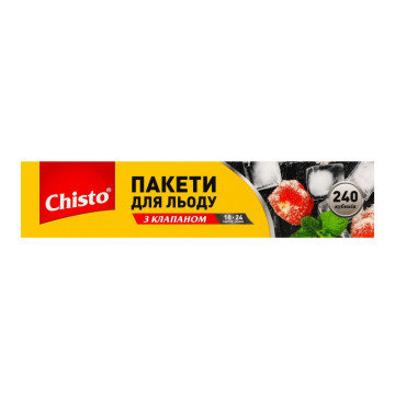 Пакети для льоду з клапаном 170х350мм Chisto 10шт