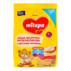 Каша молочна для дітей від 7міс суха мультизлакова з дитячим печивом Milupa м/у 210г