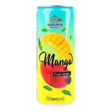 Напій безалкогольний соковий негазований пастеризований Bisan-Drinks Mango з/б 250мл