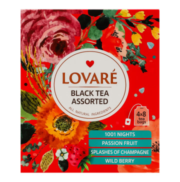 Чай чорний Асорті Lovare к/у 32х2г