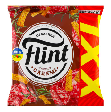 Сухарики пшенично-житні Салямі Flint м/у 150г