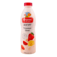 Йогурт 1% питний Полуниця-банан Фанні п/пл 750г